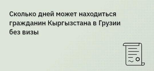 Сколько дней может находиться гражданин Кыргызстана в Грузии без визы